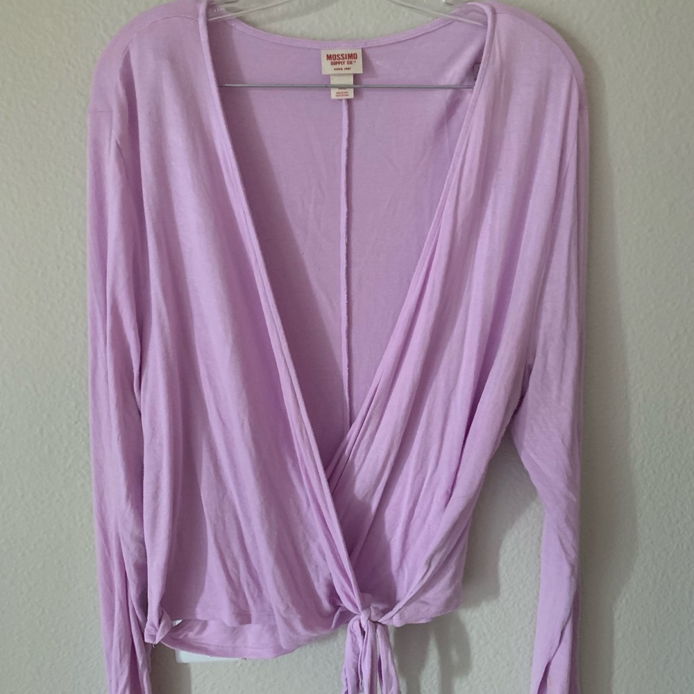 Long sleeve wrap top